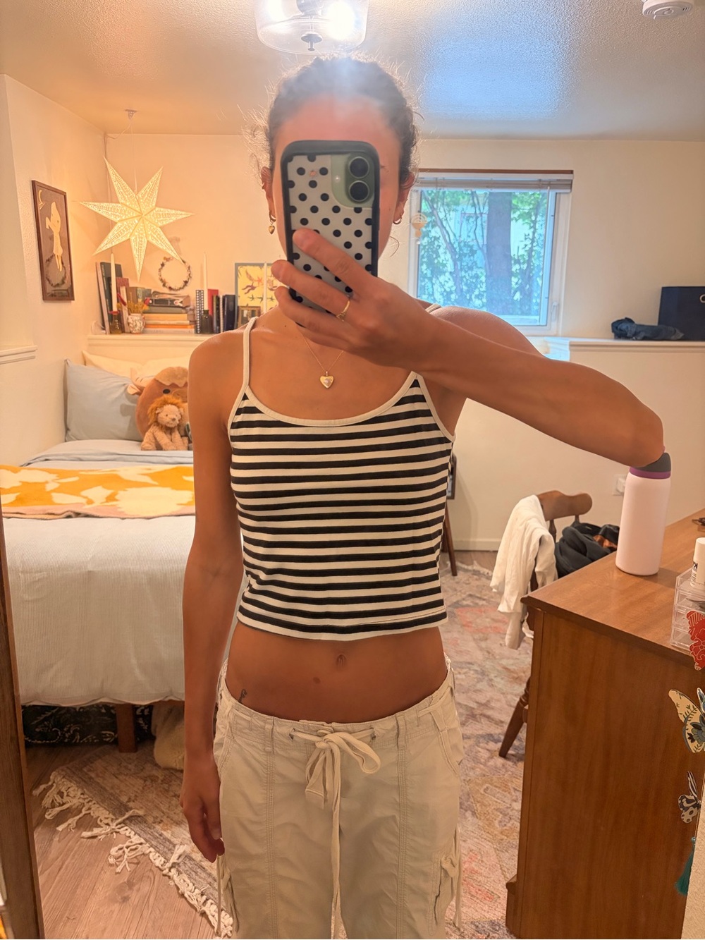 Brandy Melville black and white striped tank